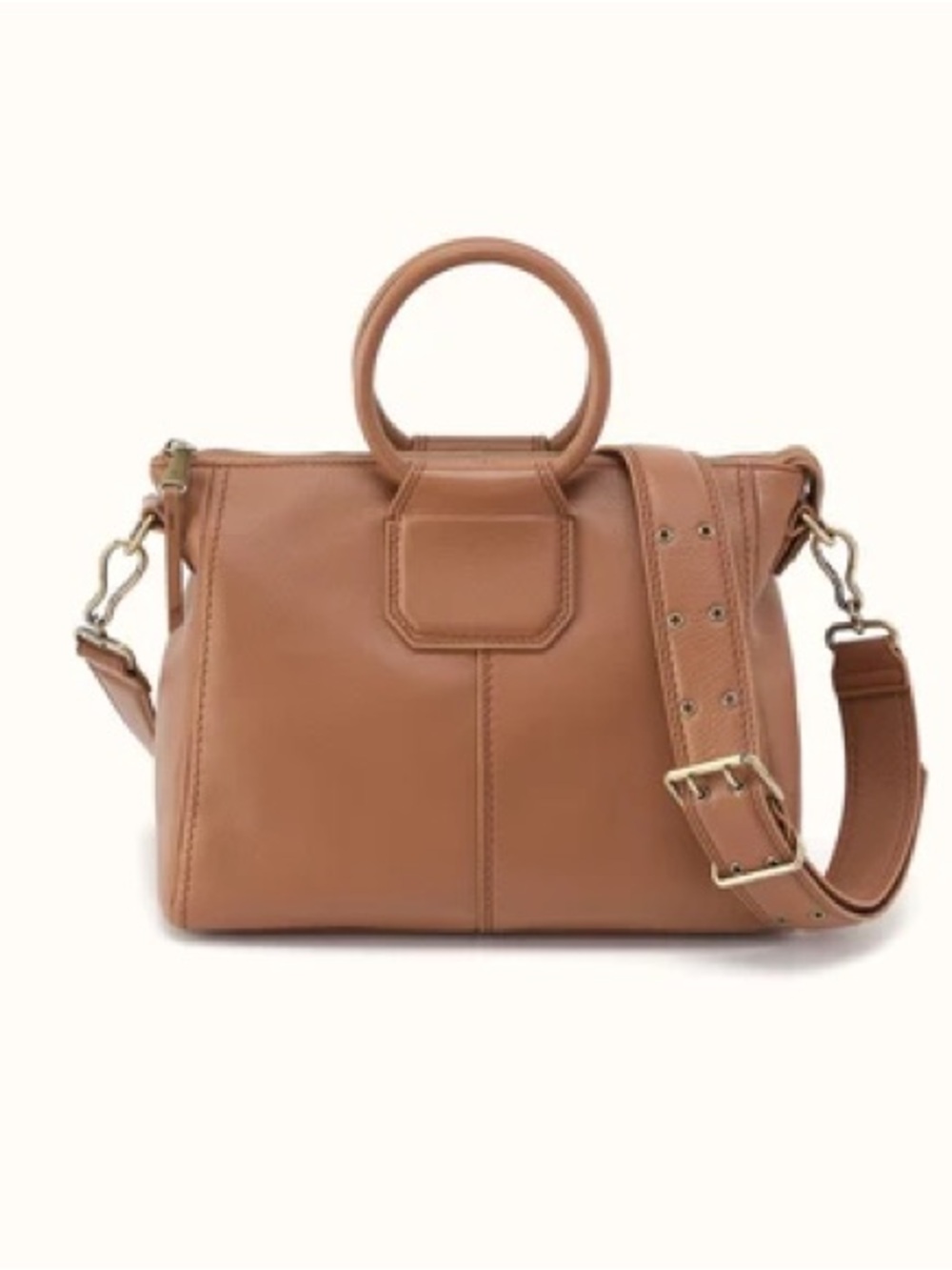 HOBO Sheila Medium Satchel in Brown Sugar Pebbled Leather